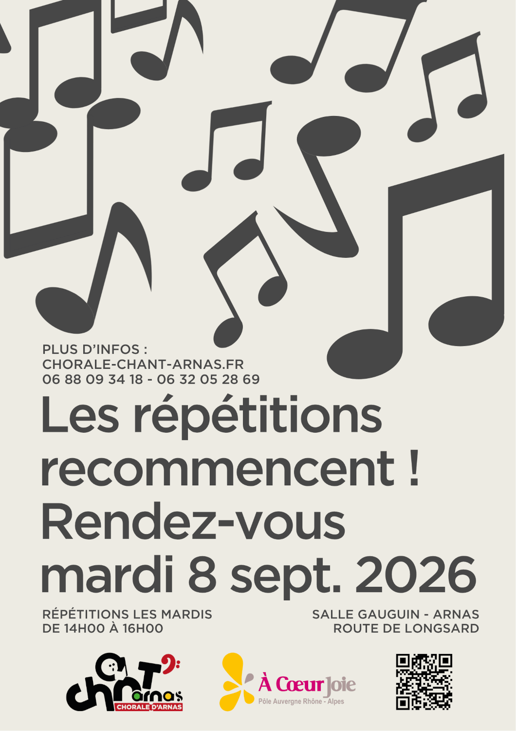 Affiche les répétitions recommencent le 8 septembre 2026